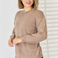 Slit Tied Dropped Shoulder Sweater