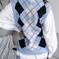 Plaid V-Neck Sweater Vest