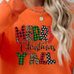 Merry Christmas Ya'll Letter Graphic Round Neck Long Sleeve Sweatshirt