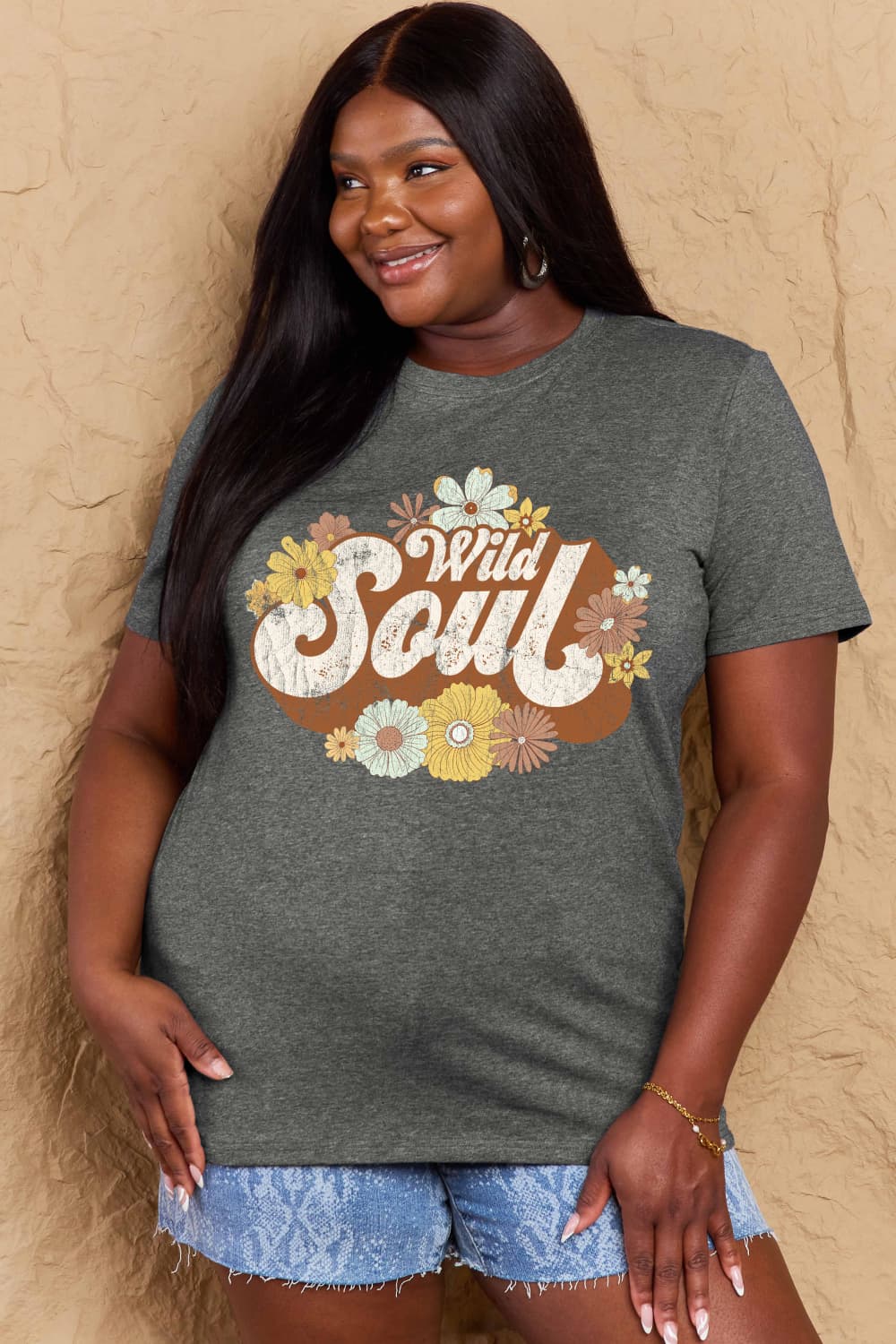 Malibu Dreams Simply Love Full Size WILD SOUL Graphic Cotton T-Shirt