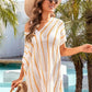 Openwork V-Neck Short Sleeve Cover Up