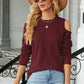 Round Neck Cold Shoulder T-Shirt