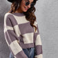 Hannah Lea Color Block Round Neck Dropped Shoulder Sweater 🦋