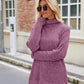 Laken Jay Ribbed Turtleneck Long Sleeve Slit Knit Top