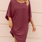 Round Neck Three-Quarter Sleeve Tee Dress