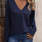 Full Size V-Neck Long Sleeve Top