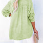 Full Size Buttoned Long Sleeve Blouse