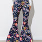 Floral High Waist Flare Leg Pants