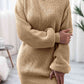 Rib-Knit Mini Sweater Dress