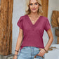 V-Neck Petal Sleeve T-Shirt