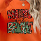 Christmas Themed MERRY AND BRIGHT Long Sleeve Sweatshirt