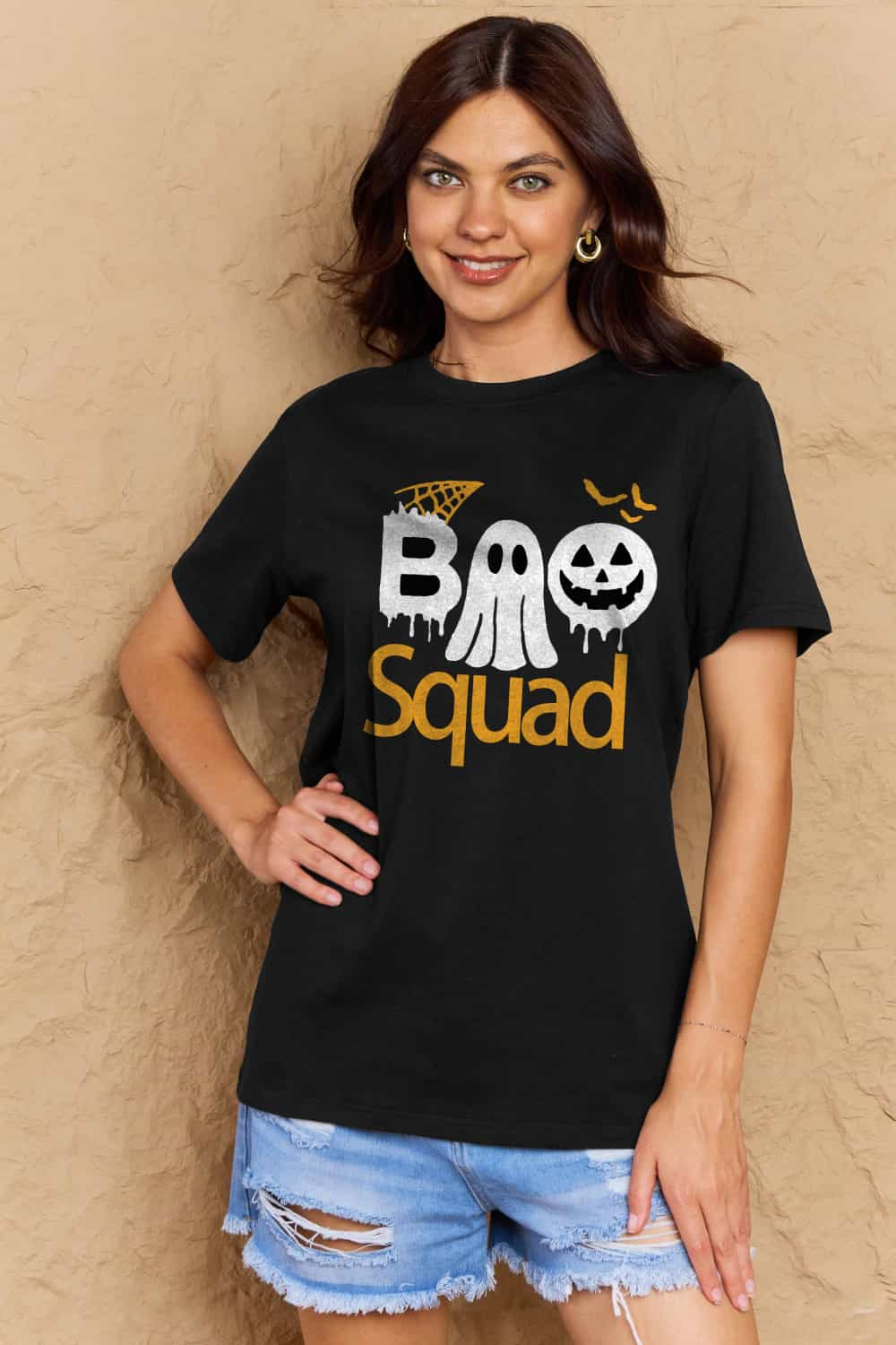 Simply Love Halloween Full Size BOO SQUAD Graphic Cotton T-Shirt