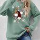 Christmas Winter Faceless Gnomes Graphic Drop Shoulder Sweatshirt