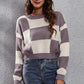 Hannah Lea Color Block Round Neck Dropped Shoulder Sweater 🦋