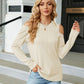 Full Size Dropped Shoulder Long Sleeve Blouse