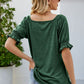 Full Size Short Flounce Sleeve Top