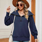 Full Size Half-Zip Collared Sweatshirt