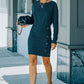 Women's Chloe Dropped Shoulder Button Trim Mini Dress