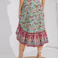 Full Size Tie Waistband Flounce Hem Midi Skirt