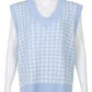 Houndstooth V-Neck Sweater Vest