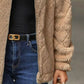 Full Size Fuzzy Pocketed Zip Up Jacket
