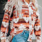Printed Button Up Long Sleeve Shirt