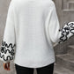 M&Matilda Contrast Drop Shoulder Round Neck Sweater