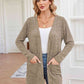 Ribbed Button Up Cardigan with Pockets