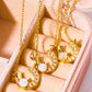 Horseshoe Shape Copper 14K Gold Plated Pendant Necklace