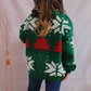 Christmas Snowflake Round Neck Long Sleeve Sweater
