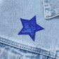 Hailey Apparel Medium Blue Pocketed Geometric Collared Neck Denim Jacket