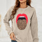 Round Neck Dropped Shoulder MAMA Graphic Sweatshirt