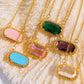 Copper 14K Gold Pleated Pendant Necklace