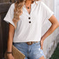 Eyelet Notched Short Sleeve T-Shirt