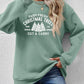 Christmas Themed Round Neck Graphic Long Sleeve Sweatshirt