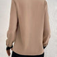 Women's Ava Contrast Trim V-Neck Long Sleeve Blouse