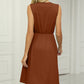 Pocketed V-Neck Wide Strap Dress