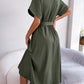 Aaliyah Isla Short Sleeve Collared Tie Belt Dress