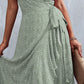 Full Size Floral Surplice Neck Tied Midi Dress