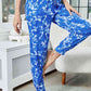 BasicBabe Tie-Dye Cobalt Blue Drawstring Waist Joggers with Pockets