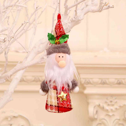 Assorted 2-Piece Christmas Doll Hanging Widgets Ornaments