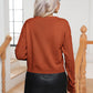 Cable-Knit Round Neck Long Sleeve Sweater