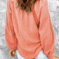Square Neck Waffle-Knit Top