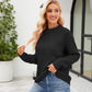 Round Neck Dropped Shoulder Sweater