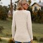 Full Size Ribbed V-Neck Long Sleeve Tee