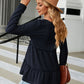 Full Size Long Sleeve V-Neck Cable-Knit Blouse