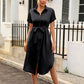 Tied Button Up Shirt Dress