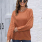 One Size Round Neck Dropped Shoulder Sweater