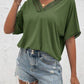 Lace Detail V-Neck T-Shirt