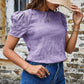 Ruched Round Neck Short Sleeve T-Shirt
